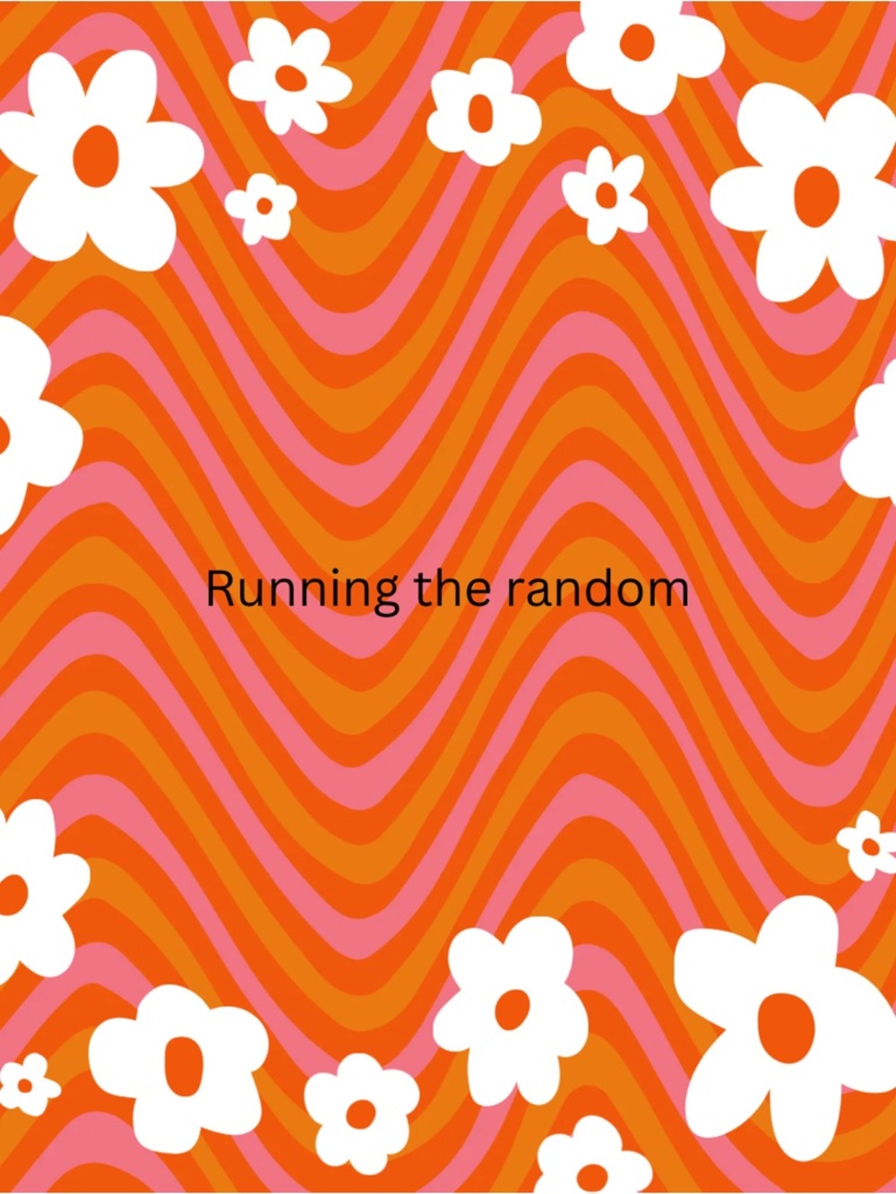 Retro Floral Wave Pattern - Orange & Pink